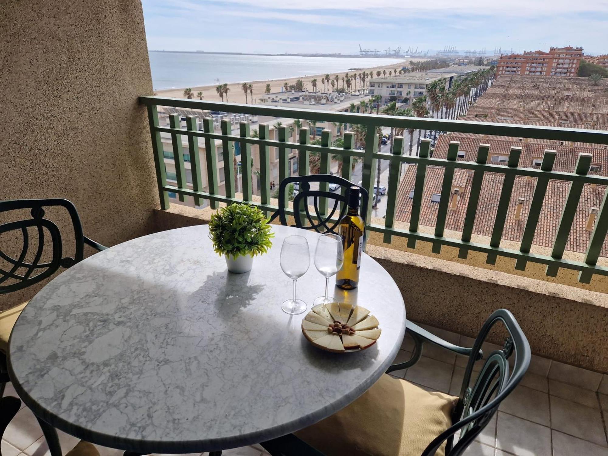 Apartamento Primera Linea De Playa Patacona Valencia Eksteriør bilde